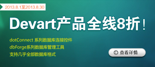 Devart旗下数据库工具全部8折啦！