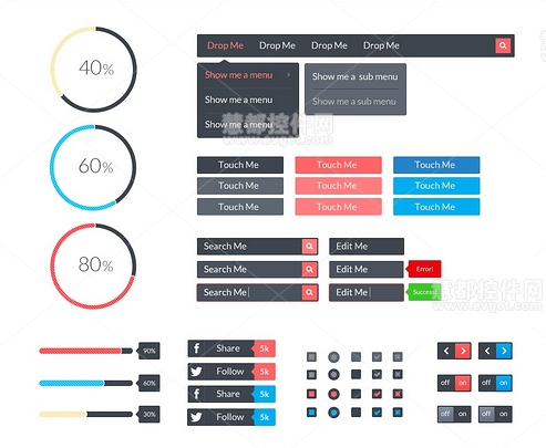 Featherweight UI,Flat UI,扁平化设计风格