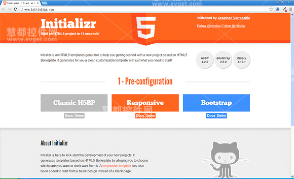 Initializr,HTML5模板工具