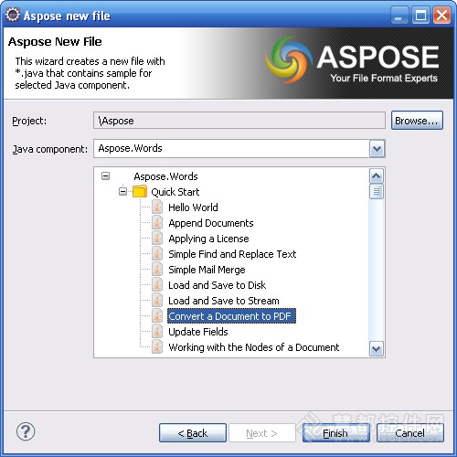 安装Aspose.Words for Java二进制文件和示例
