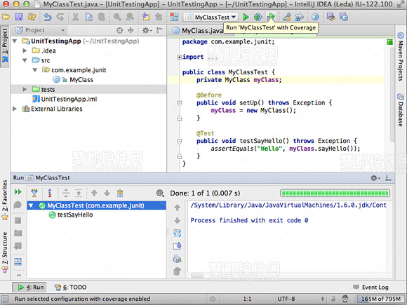 Java开发工具IntelliJ IDEA使用教程：单元测试和代码覆盖率