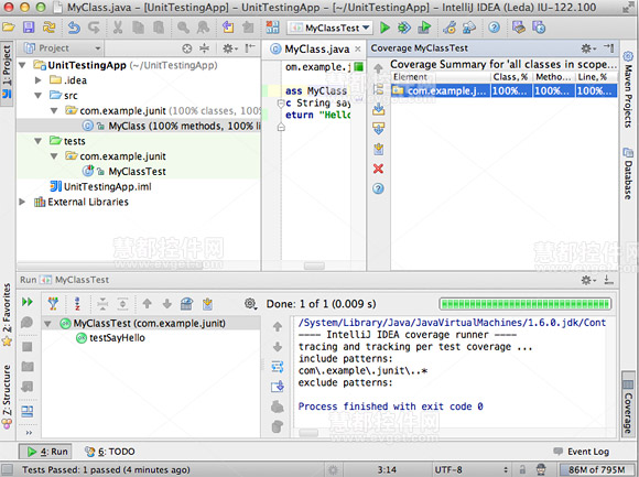 Java开发工具IntelliJ IDEA使用教程：单元测试和代码覆盖率