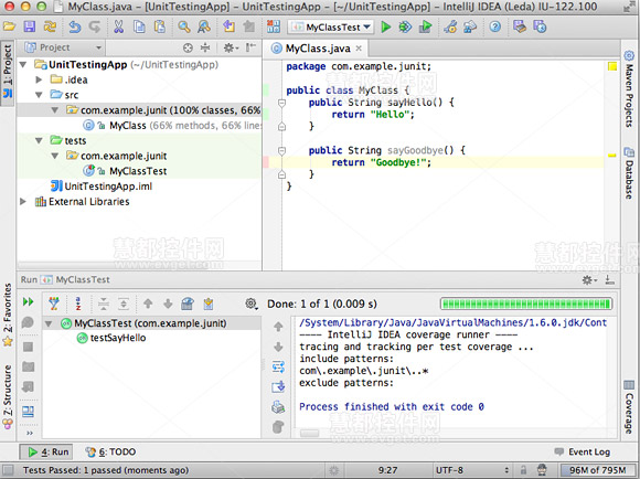 Java开发工具IntelliJ IDEA使用教程：单元测试和代码覆盖率