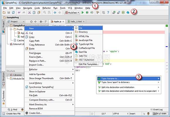 JavaScript开发工具WebStorm教程：用户界面简介