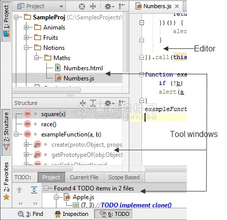 JavaScript开发工具WebStorm教程：WebStorm工具窗口