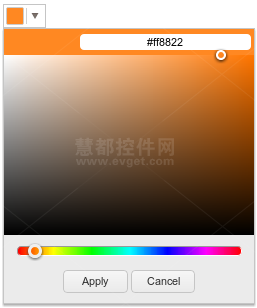 HTML5 Web app开发工具Kendo UI Web教程：颜色拾取器的使用