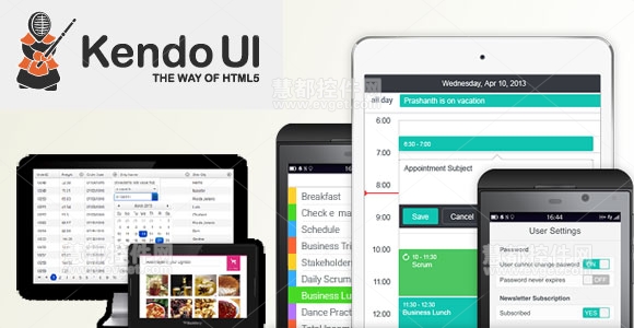 Kendo UI Web,Kendo UI Mobile,Kendo UI DataViz,jQuery HTML5,UI框架