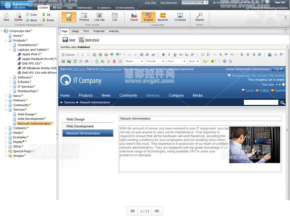 Kentico CMS运用预览