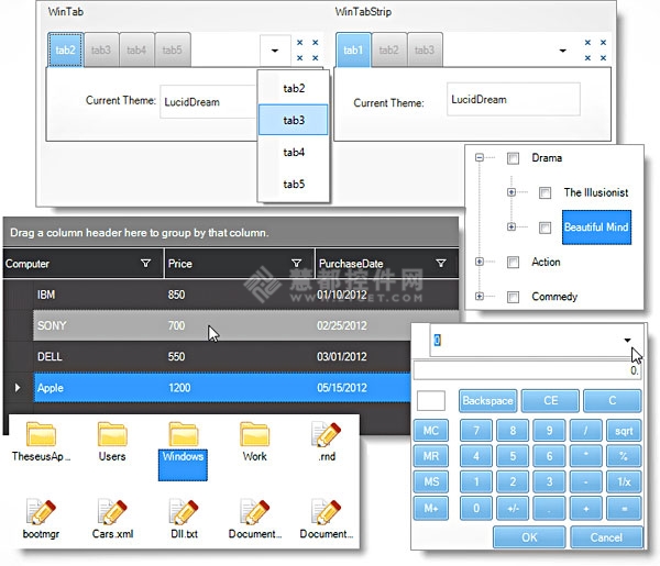 NetAdvantage for Windows Forms 13.1,触摸功能