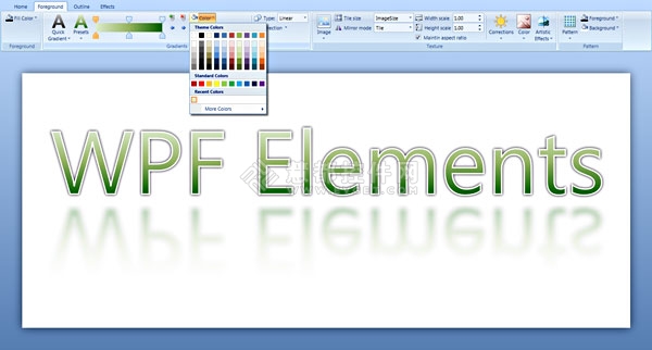WPF Elements,Ribbon