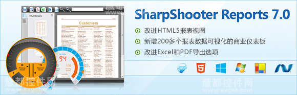 SharpShooter Reports系列发布7.0 新增200多个商业仪表板