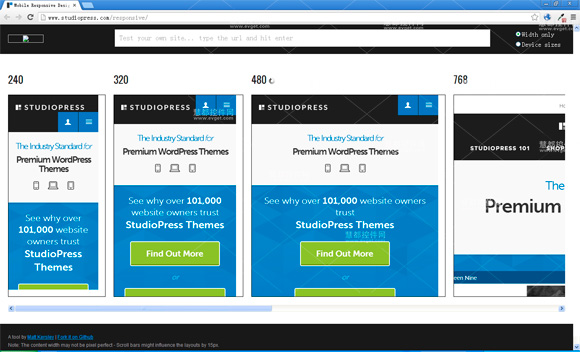 StudioPress Responsive Testing Tool,响应式测试工具