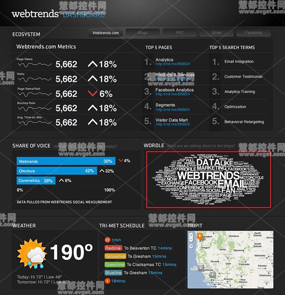 Webtrends使用的标签云