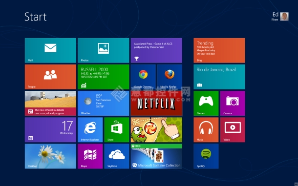 扁平化设计,Windows 8 Metro风格,Live Tiles