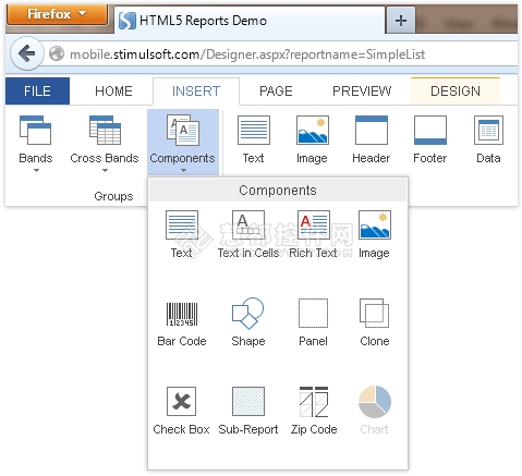 Stimulsoft Reports.Mobile 2013.1,Web设计器,移动报表控件