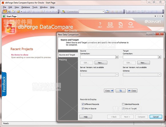dbForge Data Compare for Oracle界面