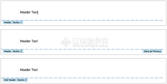 TX Text Control .NET,页眉页脚
