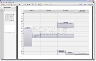 MindFusion.Scheduling新的PdfExporter将日历输出为PDF文件