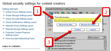 Pivot Table & Charts入门使用教程：Flash Player的全局安全设置
