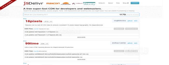 5 个免费的JavaScript库和CSS 框架的CDN加速