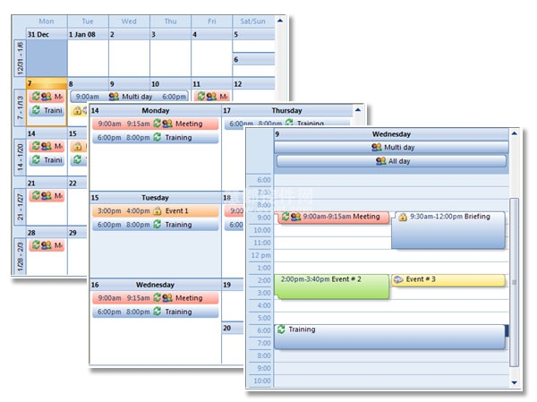 BCG outlook calendar 日历控件