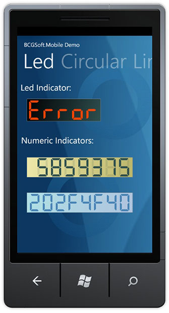 Led and Numeric Display - BCGMobile for Windows Phone