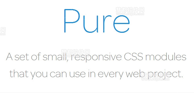 Bootstrap UI工具包 Pure CSS