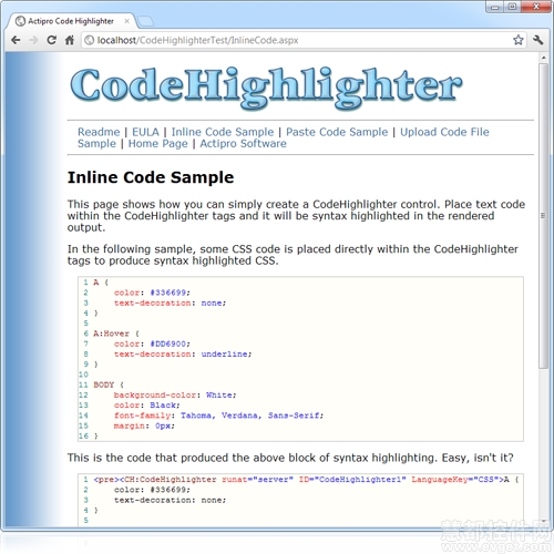CodeHighlighter 代码高亮