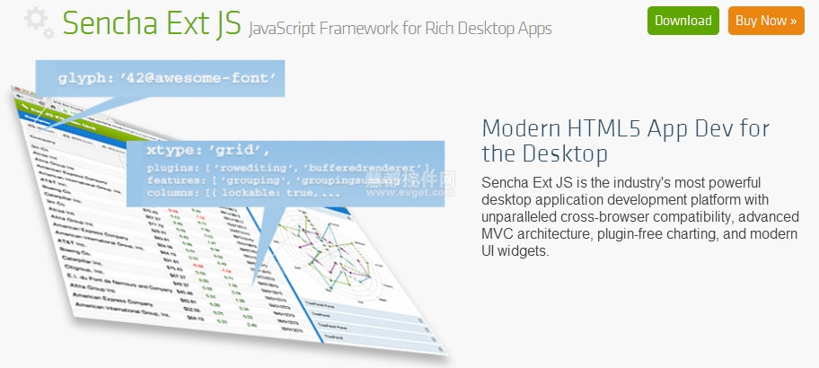 ExtJS JavaScript UI框架