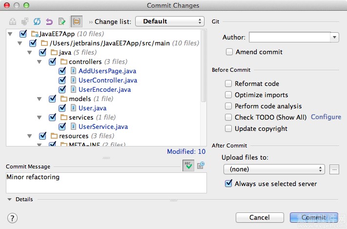 IntelliJ IDEA提交功能