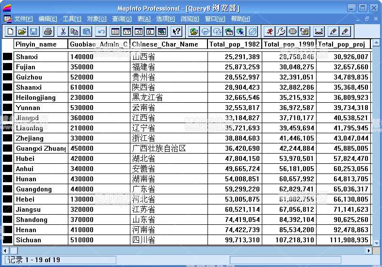 MapInfo教程：MapInfo Professional空间数据查询