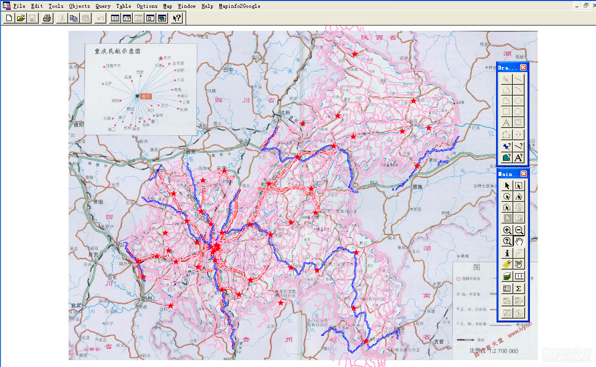 MapInfo Professional使用实例精选:在没有电子