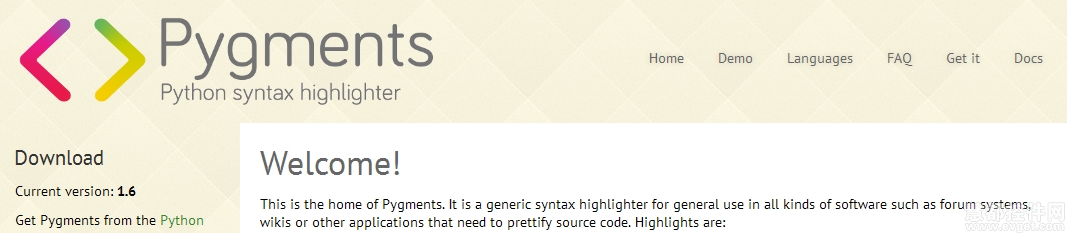 Pygments Python语法高亮工具