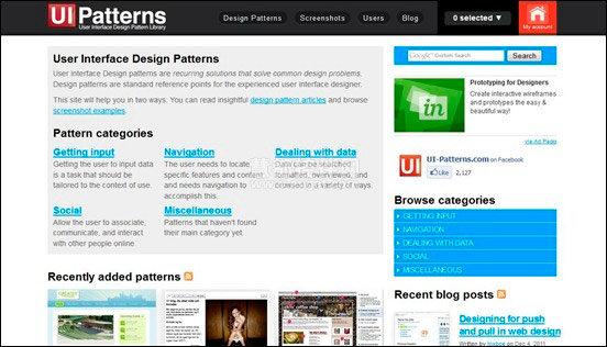 User Interface Design Patterns 用户界面设计框架