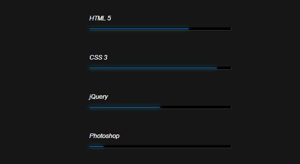 HTML5/CSS3进度条特效（演示&源码）