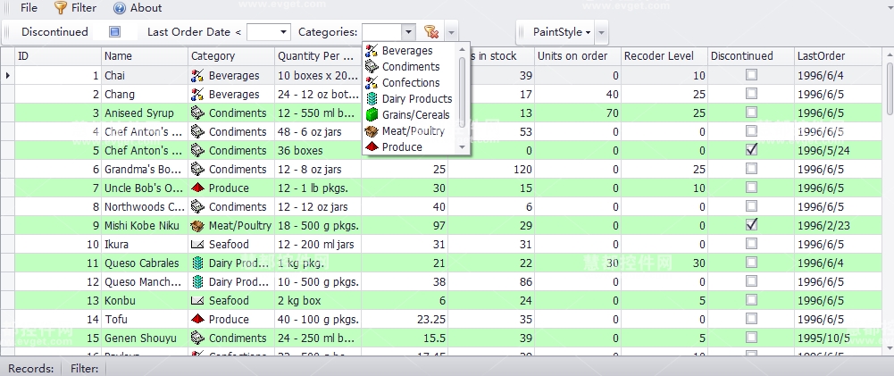 devexpress 界面 gridview