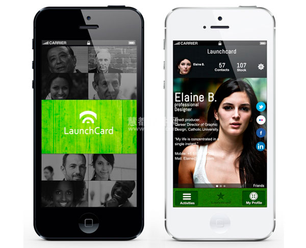 iPhone UI开发 Mobile app Launchcard UI/UX