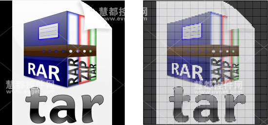 作为ICON模板的图像和原图的对比
