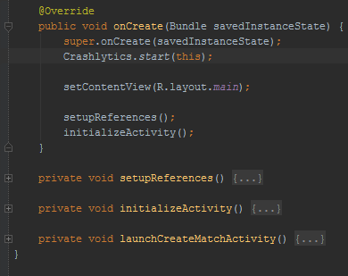 Crashlytics oncreate方法