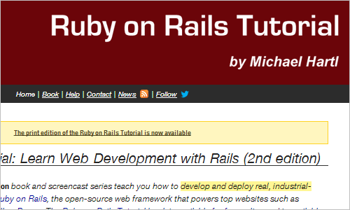 成为优秀的Web移动开发者：RUBY ON RAILS学习资源集合