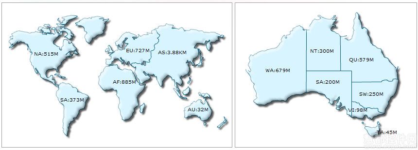 Fusionmaps,Fusionmaps教程，世界地图
Flash地图