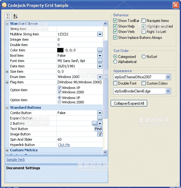 Xtreme PropertyGrid