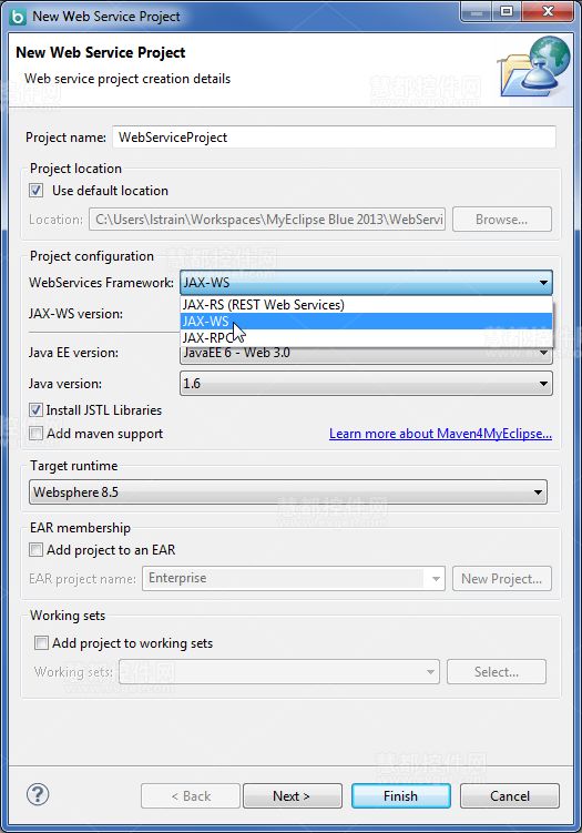开发JAX-WS Web Services for WebSphere（上）