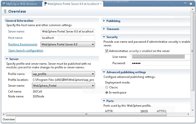 添加对MyEclipse WebSphere Portal Server支持