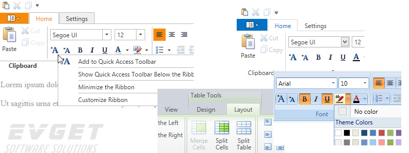 DevExpress WPF Ribbon