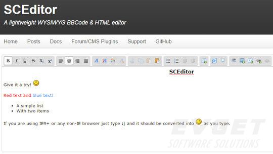 9个免费的JavaScript/jQuery WYSIWYG HTML编辑器