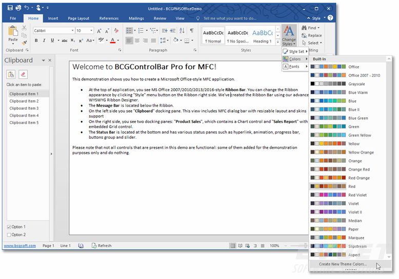 MFC界面库BCGControlBar v25.0新功能详解三：Ribbon Bar