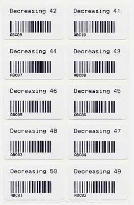 multicolumn label layout