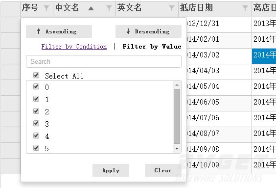 Wijmo5 Flexgrid基础教程：简单过滤