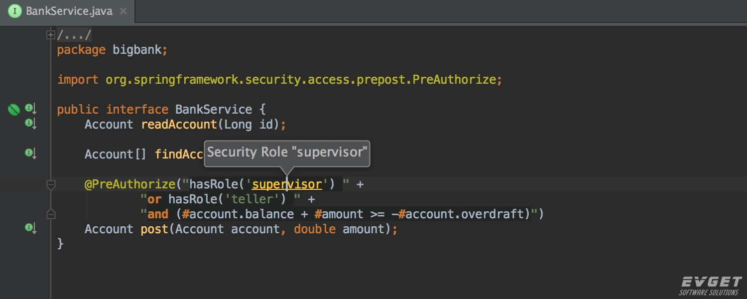 Spring Security IntelliJ IDEA Preview 2016.2